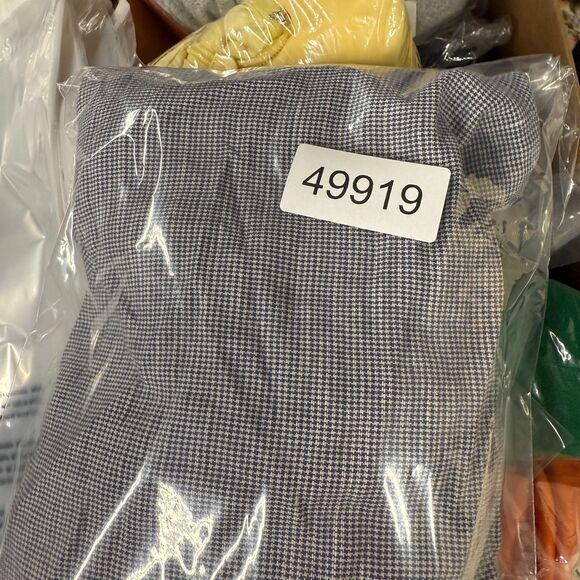 Adolfo Shirt Women M Medium Gray Button Up Collared Short Sleeve Linen Pockets - Picture 8 of 8